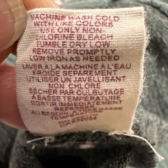 FREE PEOPLE Small Long Sleeve SNAP Up Green Knit Women Shirt Top Ribbed‎ - Picture 8 of 12